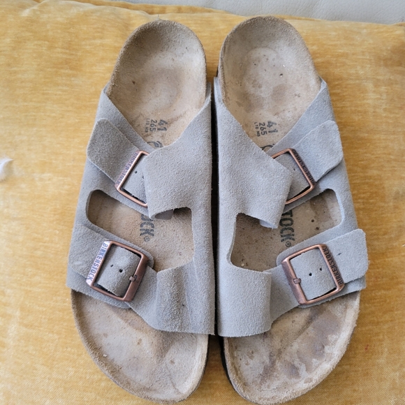 Birkenstock Tan Suede Footbed - Picture 1 of 7